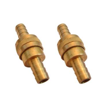 Imagem de Kit 2 Emenda Rápida De Latão Para Mangueira 1/2 X 1/2 Garden