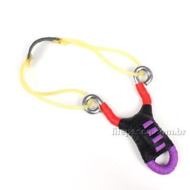 Imagem de Estilingue de Aço Inox Com Cabo revestido em Couro - Cmik