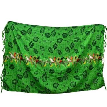 Imagem de Lenço Canga Estampado Cangão Gigante Saida de Praia Poliéster Colorida