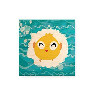 Imagem de Arte Maníacos Quadro decorativo com moldura caixa branca em Madeira - Pinto Água - 30x30cm