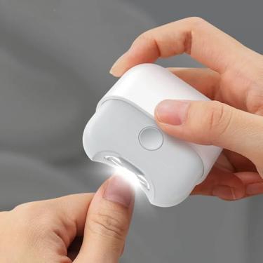Imagem de Cortador de Unhas Elétrico, Aparador de Unhas Elétrico Com Luz LED e Escova, Armazenamento de Clipe de Unhas de 2 Velocidades, Aparador de Unhas de Segurança Recarregável USB