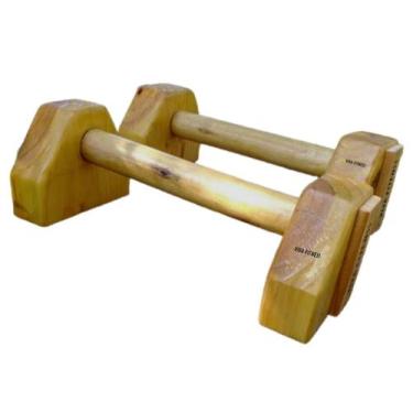 Imagem de Barras Paralelas De Chão Parallettes Madeira Calistenia 35cm - viva-la