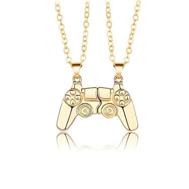 Imagem de COLORFUL BLING Colar magnético de controle de jogo para casais, pingente de alça para console, para melhores amigos, amizade, presentes de Dia dos Namorados, joia para ele e para ela, joias para melhor amiga, Metal, Liga metálica.