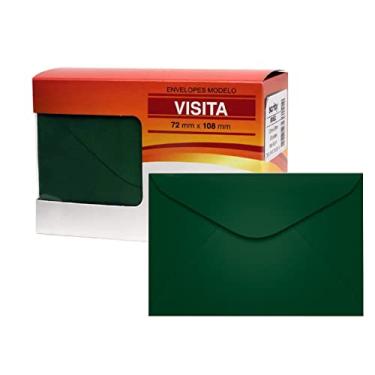 Imagem de Envelope Visita Colorido 72x108 Verde Escuro Brasil 80g - Pacote com 100, Scrity, CCP 450.11, Verde, 72X108