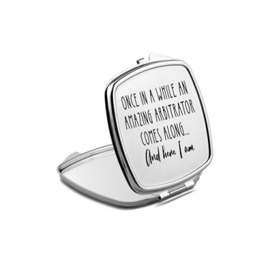 Imagem de SpreadPassion Espelho compacto para árbitro, presente de árbitro, uma vez em quando, um espelho fotográfico árbitro, espelho de maquiagem de viagem, espelho pequeno de mão, espelho de bolso portátil,