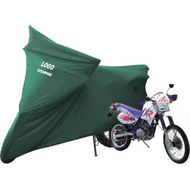 Imagem de Capa De Cobrir Moto Honda XR 200 R Sob Medidas Com Logo (Verde)