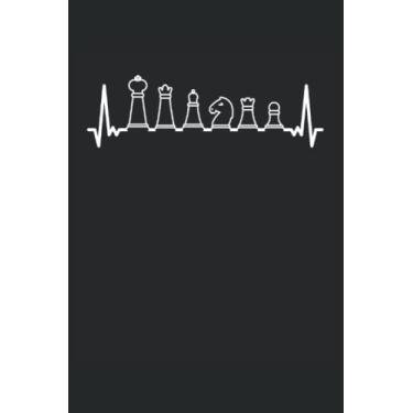 Imagem de Chess Heartbeat: Cuaderno de ajedrez |Cuaderno de regalo de jugador de ajedrez |Regalo de diario de amante del tablero de juego