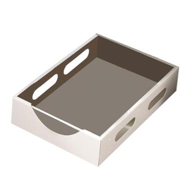 Imagem de DimyFew Organizador de Bandeja Deslizante para Armário de Cozinha E área de Jantar, Branco