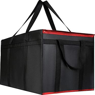 Imagem de musbus para Doordash Catering Bag 22X14X13 Preto Vermelho Isolado Saco de Entrega de Alimentos Sacos Refrigeradores Mantenha os Alimentos Quentes Catering Therma para Doordash Catering Cooler Bagsther
