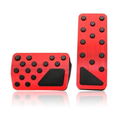 Imagem de MAIMOCCY Pedais de aço inoxidável compatíveis com Durango 2011-2024 Capas de pedal de acelerador de freio compatíveis com acessórios internos Grand Cherokee 2011-2021