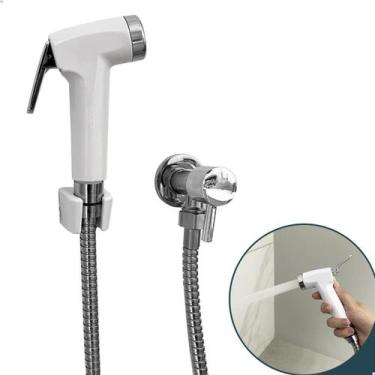Imagem de Ducha Higienica Completa ABS Branca Chuveirinho Bide Para Banheiro Reg
