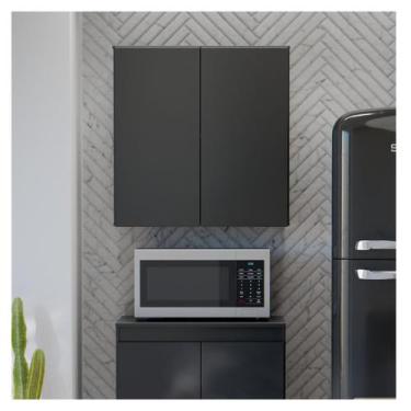 Imagem de Armário Suspenso Estiloso Parede Industrial 2 Portas Madeira - EJ MOVE