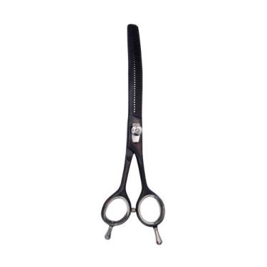 Imagem de Tesoura Semi Dentada Curva 7 Polegadas  Social Instrumentos, Preto