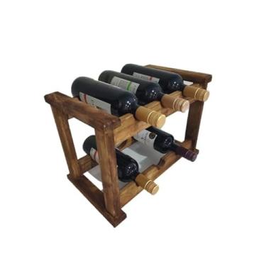 Imagem de Suporte Adega de Mesa para vinhos em madeira maciça ER009