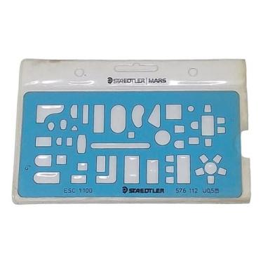 Imagem de Gabarito Staedtler Móveis e Sanitários Trident Escala 1:100