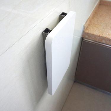 Imagem de Mesa de Parede Dobrável para Cozinha Sala, Madeira Maciça e Suportes de Inox | Mesas montadas na parede Mesa de trabalho dobrável Mesa de jantar Mesa de computador suspensa, 60 70 80 cm, bra