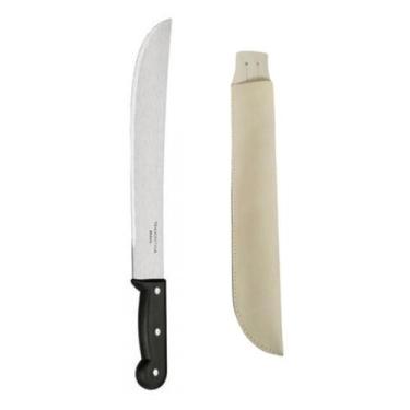 Imagem de Facão Tramontina Inox 10 Polegadas E Bainha Couro Legitimo, Preto