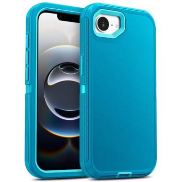 Imagem de Jelanry Capa para iPhone 16e 2025, resistente e resistente de camada dupla com porta USB C, proteção antipoeira, capas de telefone à prova de choque, capa traseira com armadura antiarranhões para