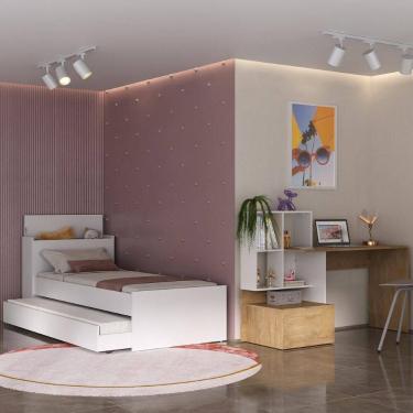 Imagem de Bicama para Colchão 78x188cm com Baú Embutido e Escrivaninha Multimóveis MP4368