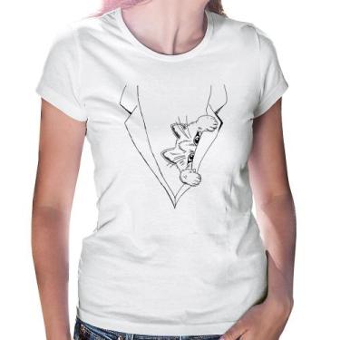 Imagem de Baby Look Gato no terno - Foca na Moda, Branco, G