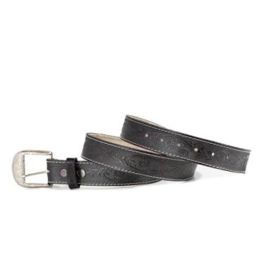 Imagem de Cinto Country Floral Feminino Couro Entalhado Para Cowgirls - Pampas C