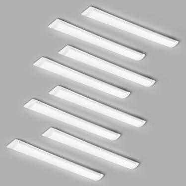 Imagem de colmeguna Pacote Com 8 Unidades De Luminárias Led De 2 Pés, Luz De Superfície De Teto Ultrafina, 20 W, Luz Do Dia 4000 K, Ip20, Luminária De Teto Led Para Garagem, Loja, Corredor, Escritório, Mercad