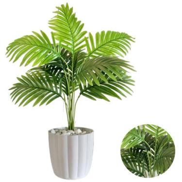 Imagem de Palmeira Artificial Com Vaso Polietileno Decora Casa Mesa - PlantaImpo