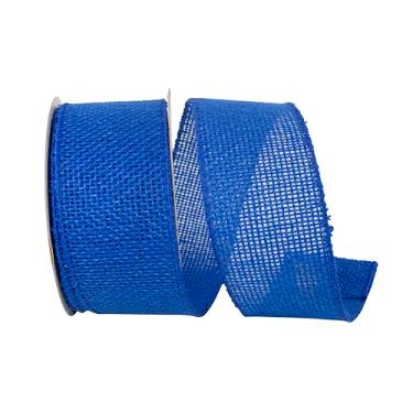 Imagem de Reliant Ribbon Fita de juta de juta americana com fio, azul royal
