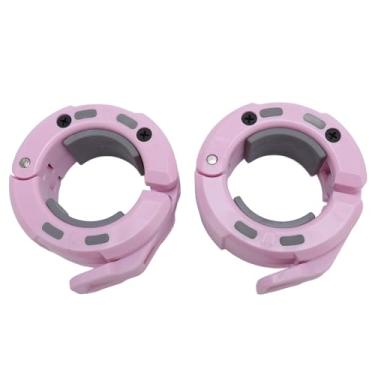Imagem de Brancos de Barra, 2pcs Liberação Rápida Bloqueios de Barra de Peso de Barra de Barra de Barra de Barra Com Bloco de Silicone para Treino de Exercícios de Barragem de 50 Mm (rosa