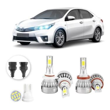 Imagem de Lampadas Led Toyota Corolla 2015 A 2017 H11 Hb3 20000lm - V10, Branco