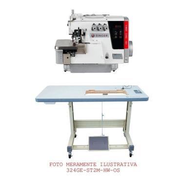Imagem de Máquina De Costura Overlock Singer Direct Drive 3 Fios 110v