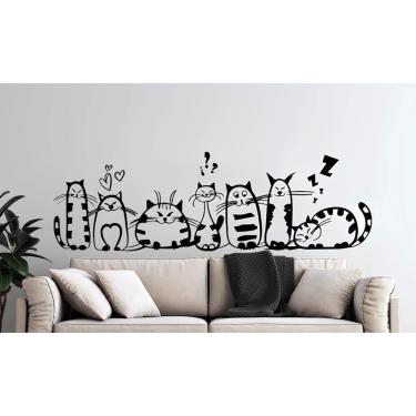 Imagem de Adesivo De Parede Trilha Sonora Dos Gatos