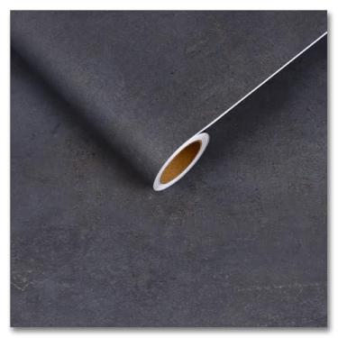 Imagem de CRE8TIVE Papel de parede de concreto industrial de 30,5 x 899,2 cm, descasque e cole à prova d'água, jeans, azul, cinza, concreto, papel de contato para paredes de destaque, papel de parede adesivo de