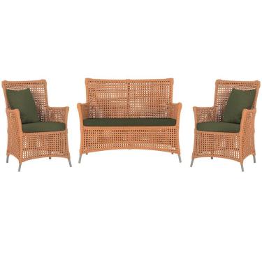 Imagem de  Jogo Sofá e 2 Poltronas de Área Igapó Alumínio