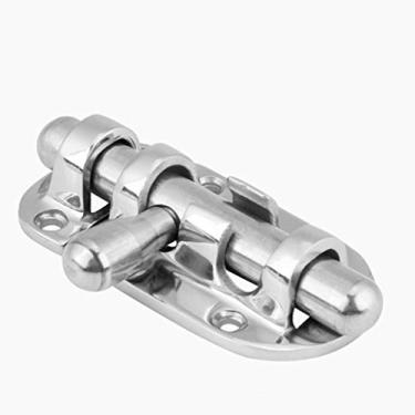 Imagem de P9IDEDFH Fechadura de janela de porta de barco marítima de aço inoxidável fecho de parafuso de barril deslizante fechaduras de ferrolho fivela de alavanca de puxar (cor: D) (D)