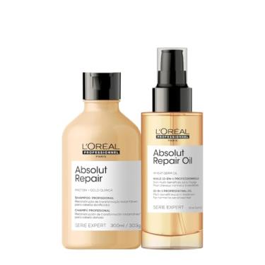 Imagem de Kit L'Oréal Professionnel Absolut Repair Gold Shampoo Oil (2 produtos)