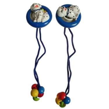 Imagem de 2 Pares Maria chiquinha Xuxa de cabelo Infantil Cachorrinho Fashion azul