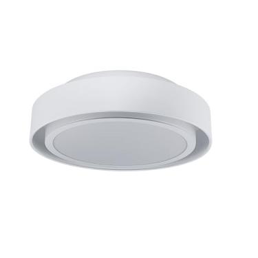 Imagem de LUMINÁRIA REDONDA BRANCO SOBREPOR DOHA 36 CM DIAM PARA 03 LAMPADAS BULBO LED E-27
