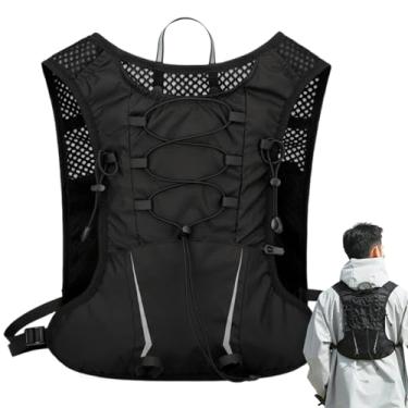 Imagem de Mochila de corrida, mochila de água para corrida,Daypack de corrida com bolsos | Pacote de hidratação reflexiva ajustável para ciclismo de acampamento ao ar livre