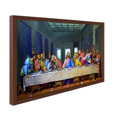 Imagem de Quadro Decorativo Religiosos Santa Ceia Jesus Fé Sagrada Família com M