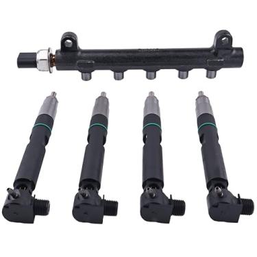 Imagem de LSSOCH 4 injetores de combustível e trilho comum 400903-00074D 7275454 28337917 28240435 7030409 150120-00062A compatível com minicarregadeiras Bobcat S450 S510 S550 S570 Motor S590 S595 S630 S650