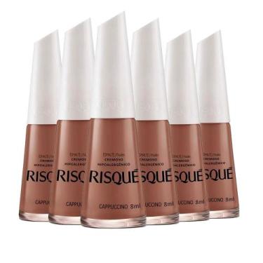 Imagem de Kit Esmalte Risqué Ultra Cremoso Cappuccino 8ml - 6 unidades