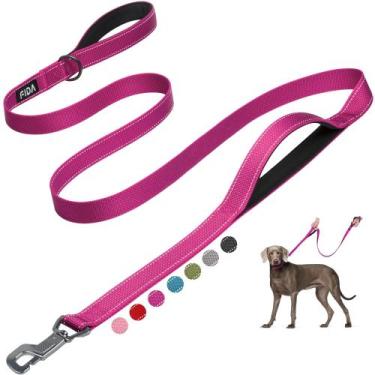 Imagem de Coleira para cães Fida Heavy Duty de 6 pés com 2 alças acolchoadas par