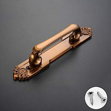 Imagem de Puxador deslizante de liga de zinco para porta de celeiro, móveis antigos armário de cozinha armário armário armário maçaneta de porta de madeira, puxadores de gaveta de banheiro de bar, com parafuso