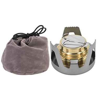 Imagem de Queimador Externo, Mini Fogão a álcool, Fogão Portátil a álcool Com Suporte, Compacto e Leve, Tampa Extinguível para Camping, Caminhada, Churrasco, Fácil de Transportar (GRAY)