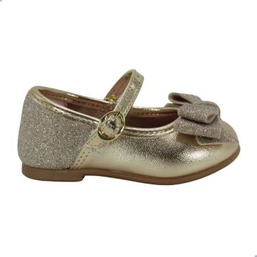 Imagem de Sapatilha Bebe Molekinha Metalizado Premium Glitter Mini Shin Dourado