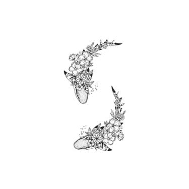 Imagem de Tatuagem semipermanente, flor de peixe, tatuagens de peixe, resiliência, aparência de tatuagem real, resistente à água, dura de 1 a 2 semanas,18 x 11 cm