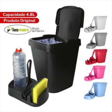 Imagem de Conjunto Porta Detergente Rodo de Pia Lixeira Cozinha Area Gourmet Ban