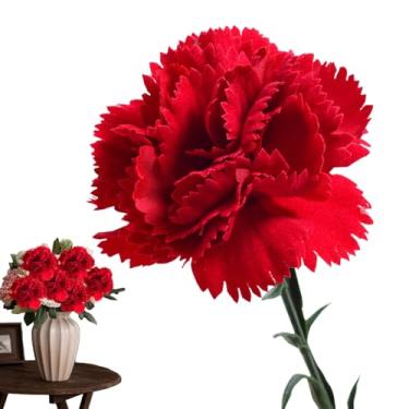 Imagem de Cravos falsos, cravos artificiais - Cabeças de palhetas florais realistas significativas de cravo - Decorativo elegante sem água para decoração de casa Dia dos namorados Dia das Mães