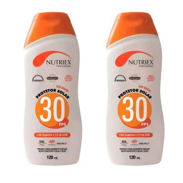 Imagem de Kit Com 2 Unidades Protetor Solar FPS 30 120ML Bisnaga NUTRIEX